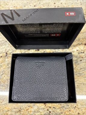 Mancini gray Leather Wallet